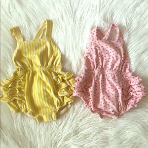 Beautiful ruffle rompers from Alice +Ames